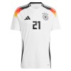 Camisola Alemanha Gundogan 21 Homen Equipamento 1ª Euro 2024